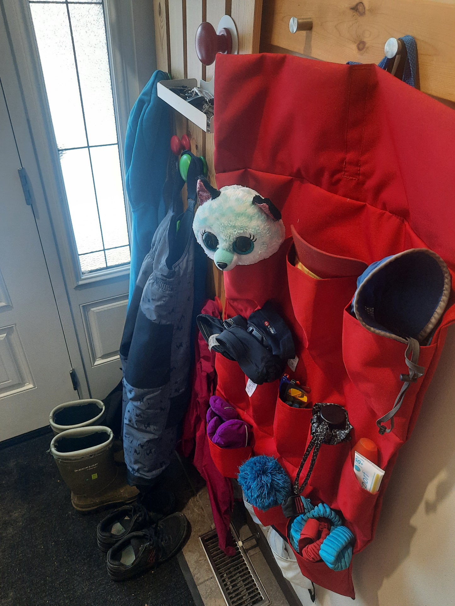 hats, mitts etc in the boot room